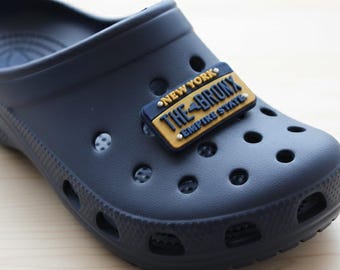 The Bronx Plate Shoe Charm | NYC Clog Charm | Soft PVC Shoe Accessory | New York City Gift | Fits Original Clogs & Bracelets Updated design.