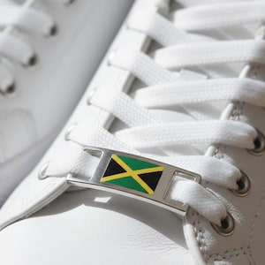 2 piece Jamaican flag shoe lace buckles (Original design)