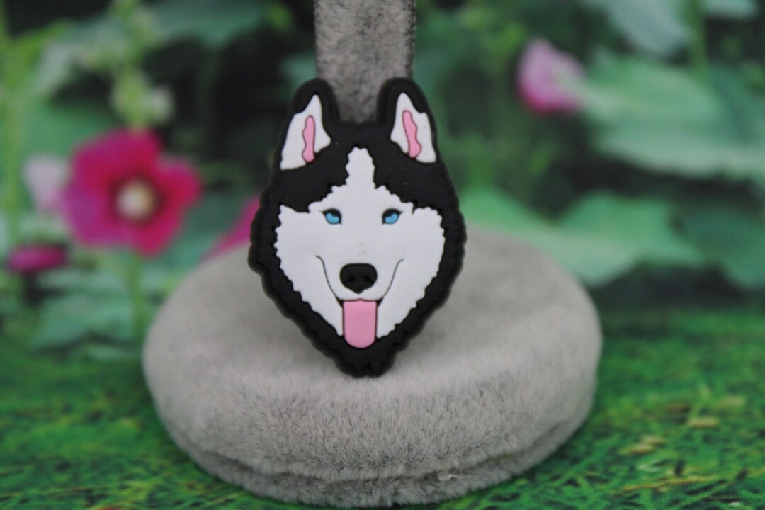 Husky Dog Shoe Charm Original Design Thin Charm Etsy