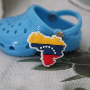 Venezuela flag outline shoe charm
