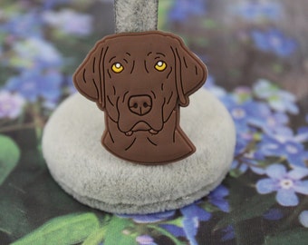 Chocolate lab dog shoe charm ( Original design)