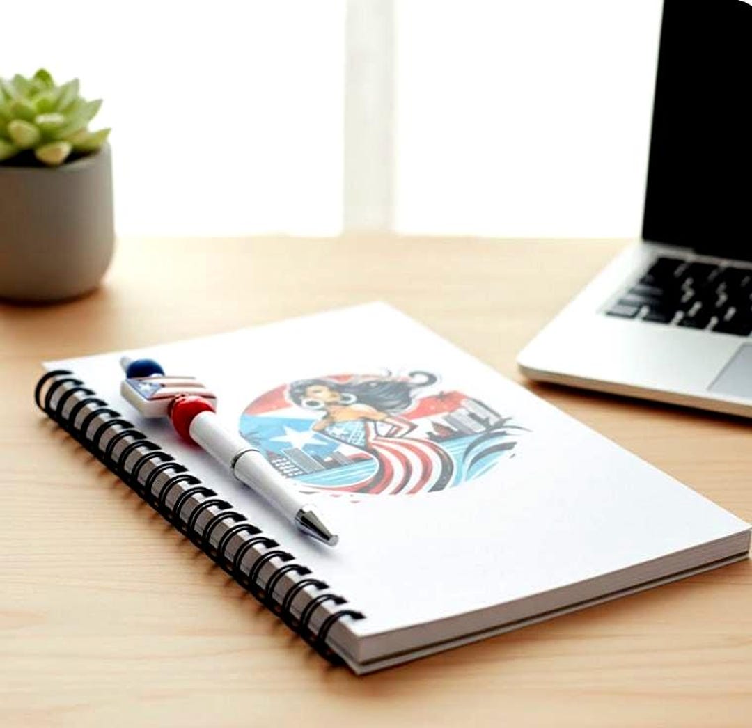 Puerto Rico Lady Journal & Flag Pen Set: Boricua Pride A5 Notebook - Etsy