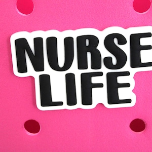 Nurse Life Bag Charm – Cute Medical Tote Accessory – Gift for Nurses or Students – Fits Hole Style Bags – Fast Shipping USA – Rubber Charm.