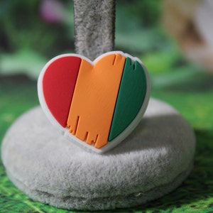 Colorful heart shoe charm
