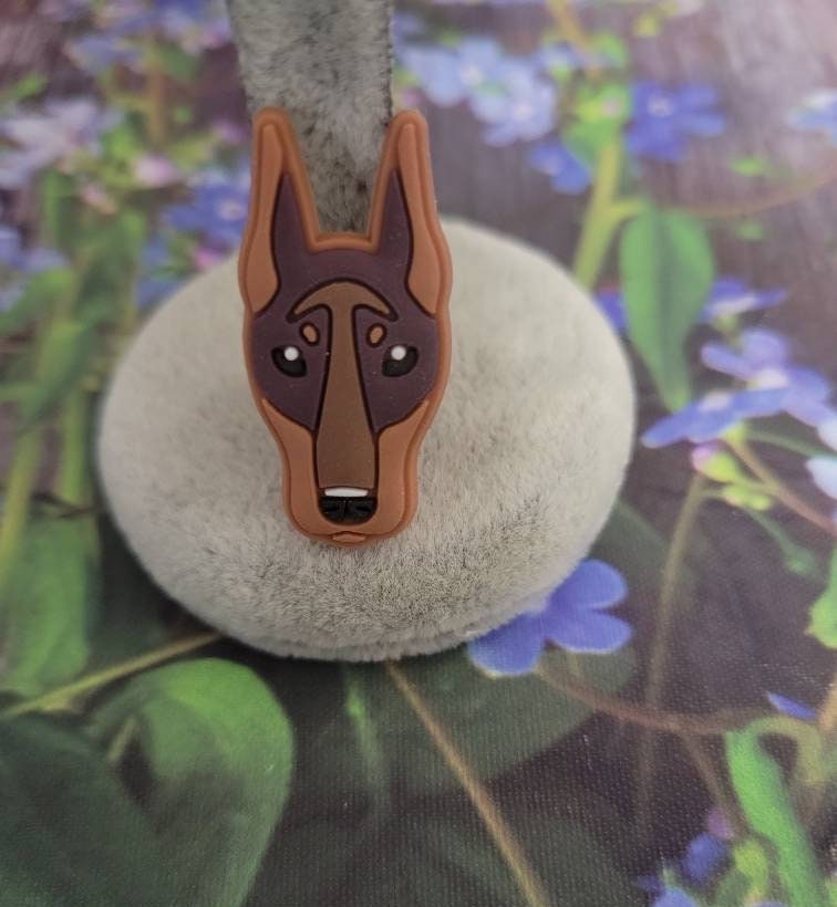 Brown Doberman Pinscher Shoe Charm (original Design) - Etsy