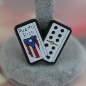 Mini Puerto Rico flag Dominoes shoe charm for clogs