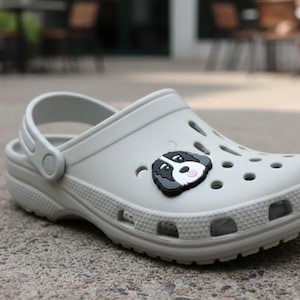 Black and White Bernedoodle Dog Shoe Charm Soft PVC Shoe Accessory | Dog Lover Gift | Fits Original Clogs  NOT made for beach bags
