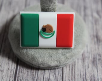 Mexico flag shoe charm ( Original design)  ( Please read product info before purchasing)