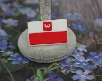 Poland Flag Shoe-Doodle goes in holes of Rubber Shoes or Crocs Shoe Charm PSC316 