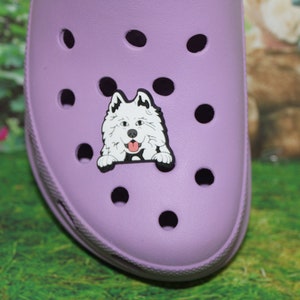 Samoyed dog shoe charm for clogs