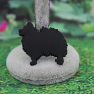 Black Pomeranian dog shoe charm