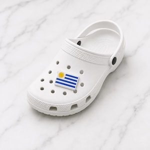 Uruguay Flag Shoe Charm for Clog Shoes Soft PVC Rubber Accessory