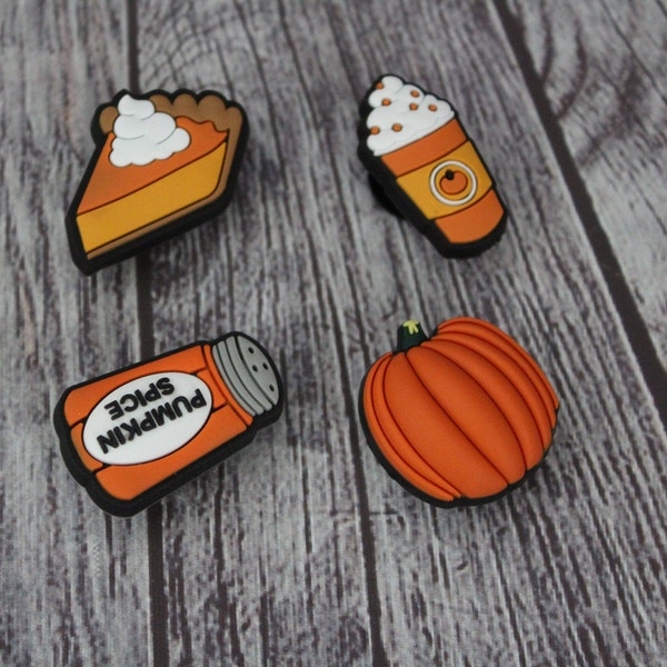 Pumpkin season shoe charm bundle ( 4 pieces)