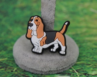 Stylysh Charms Basset Hound Dog Photo Italian 9mm Link DG052 Fits Tradition