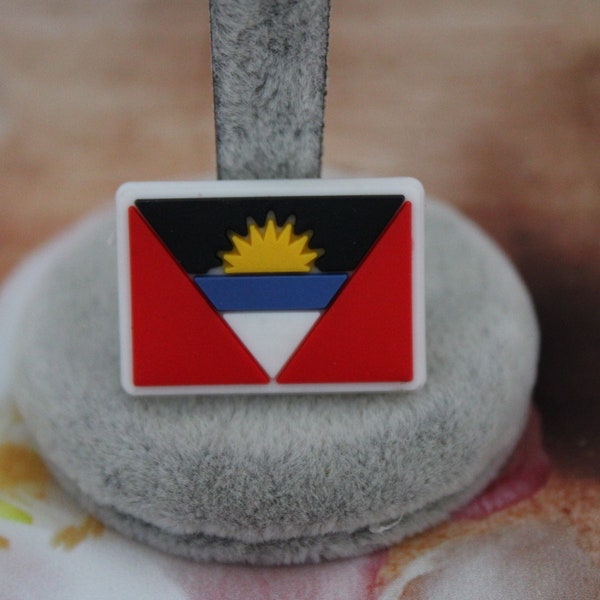 Antigua flag shoe charm