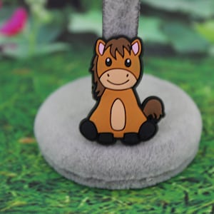 Brown mini Pony shoe charm