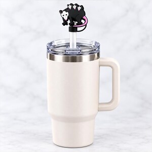 Mama Possum With Babies Straw Cover, 10mm Large Tumbler Accessory