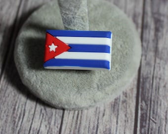 Cuban flag mini shoe charm  ( original design ) U.S made