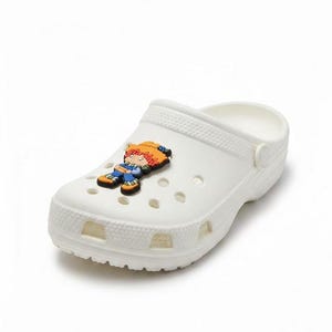 Retro Farmer Doll Clog Charm: Patchwork Character Shoe Decoration