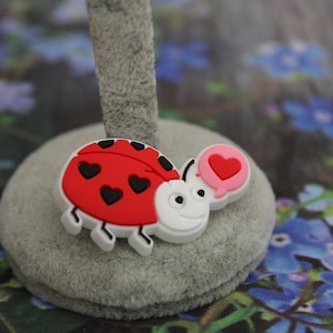 Cute Lady bug  with heart shoe charm
