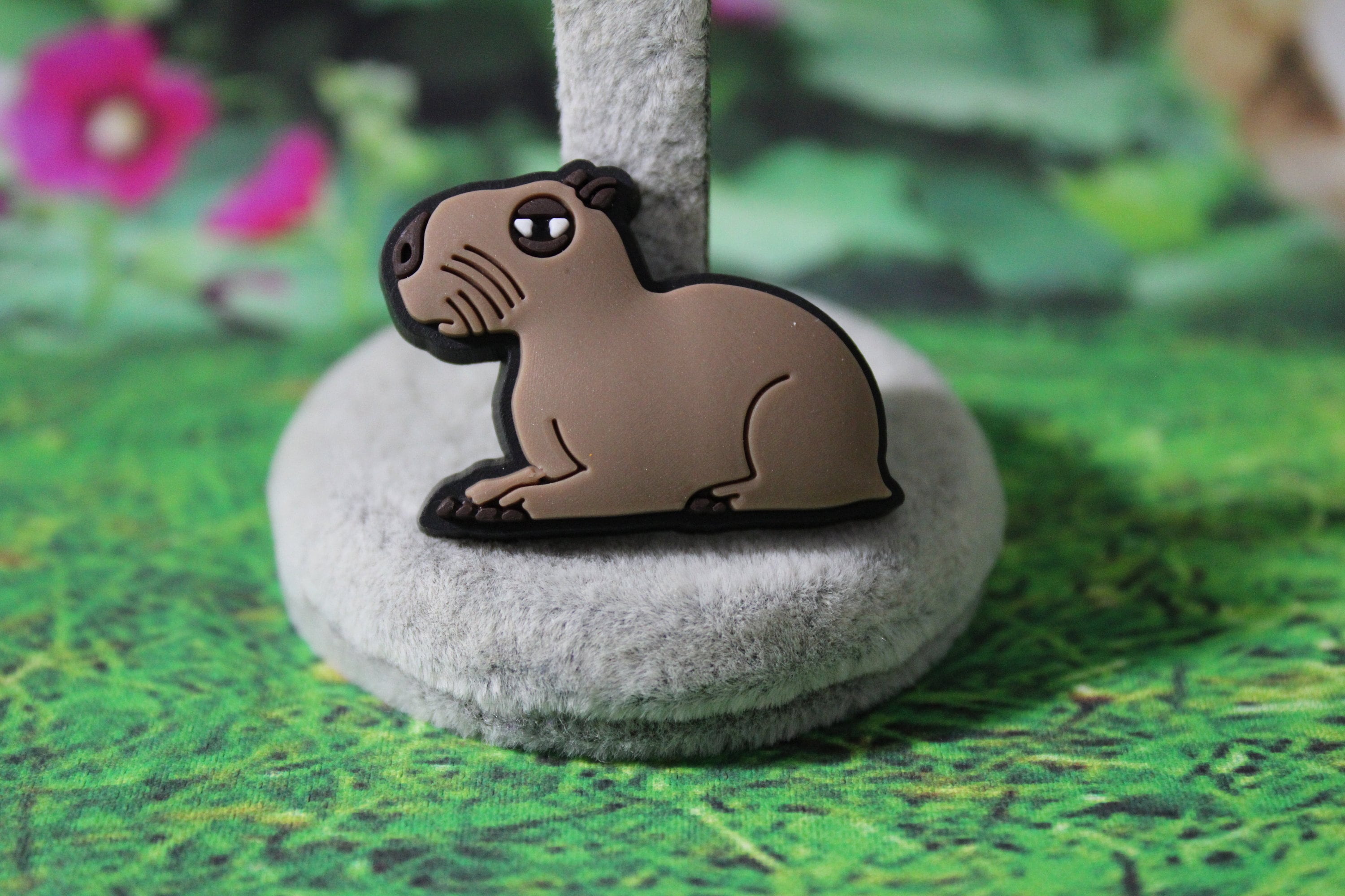 Dark Brown Capybara Shoe Charm