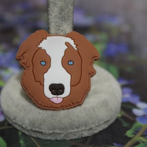 Red Merle Australian shepherd dog shoe charm (Original design)