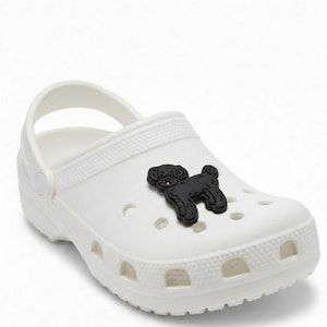 Black poodle dog shoe charm (Original design)