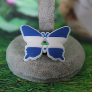 Nicaragua flag butterfly shoe charm ( Original design)