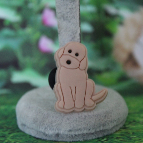 Beige Labradoodle dog shoe charm ( Original design)