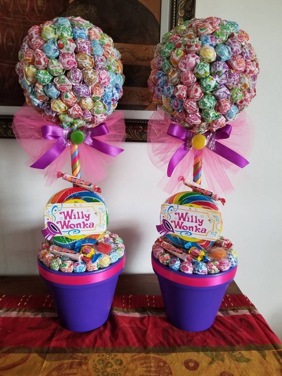 Willy Wonka Inspired Dum Dums Topiary Dum Dum Tree Lollipop Etsy