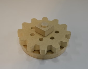 Build Your Own Custom Gear Wall, Single Gear with Base and Axle, DIY Gear Wall Add On. One gear