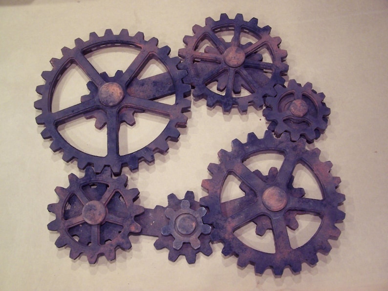 WORKING GEARS Wood Gears Gear Wall Art Steampunk Etsy