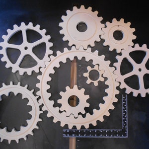 Large Wood Gears / Cogs - Eight (8) of them!