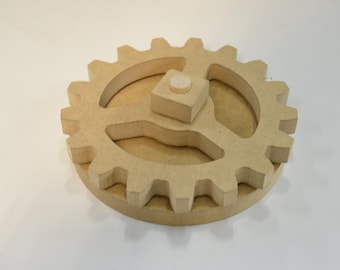 5 1/4" Gear Build Your Own Custom Gear Wall, Single Gear with Base and Axle, DIY Gear Wall Add On. One gear