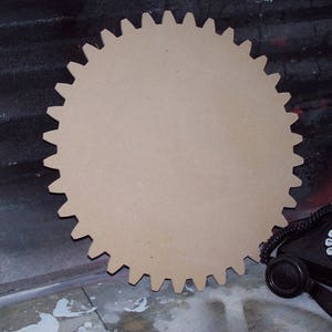 Plaque Blank Gear 18 Inch Plaque Gear Cog Wooden Gear Trophy Rotary