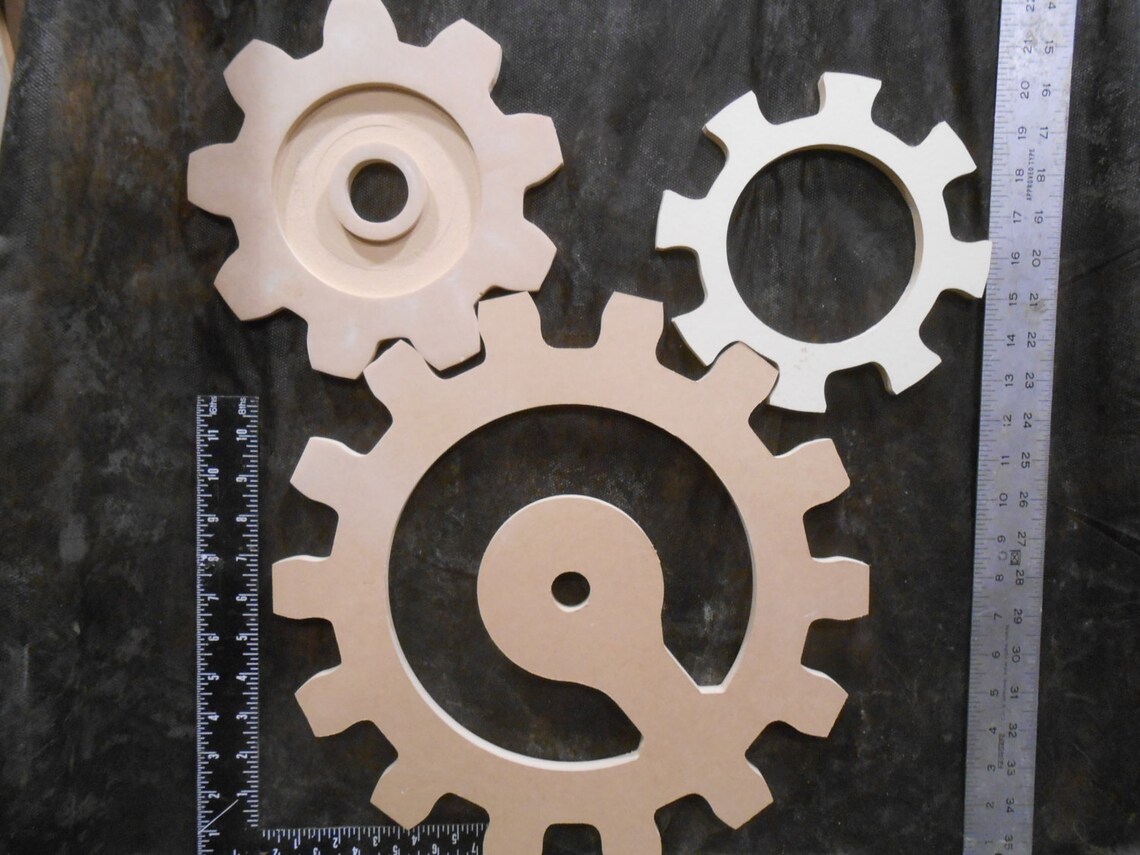 Cogs Gears Large Wood Cogs 1/2 Inch Thick Wooden Gears Etsy