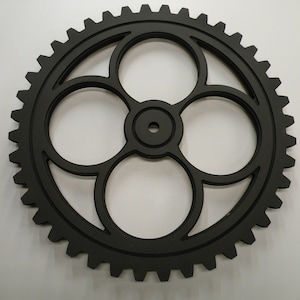 Wood Gear Large - 20 Inches - Wooden Gears - Steampunk Decor - Industrial Design - Americana - Cog - Cogs - FOUR LEAF CLOVER