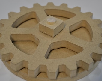 6.25" Gear, Build Your Own Custom Gear Wall, Single Gear with Base and Axle, DIY Gear Wall Add On. One gear