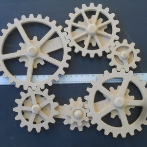 WORKING GEARS, Wood Gears, Gear Wall, Kinetic Art, Steampunk - Industrial, Wall Decor,  Wooden Gear, Moving Gears