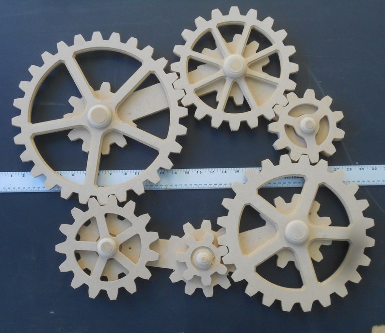 Working Gears Wood Gear Wall Kinetic Art Steampunk