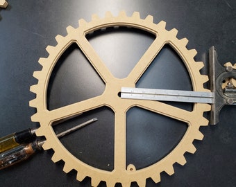 16 inch Wooden Gear 1/2 inch thick  Industrial Wall Decor, Steampunk Wall, Farm Art