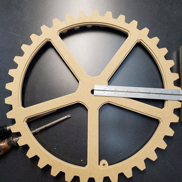 16 inch Wooden Gear 1/2 inch thick  Industrial Wall Decor, Steampunk Wall, Farm Art