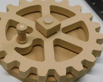 6.25" DRIVE Gear, CRANK Handle Gear, Build Your Own Custom Gear Wall, Single Gear, DIY Gear Wall Add On. One gear