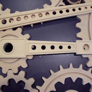 15 Inch Gear Coupling Rod for Steampunk or Modern Industrial Gears or Cogs,  Wooden Gears, Wood Gears, Sprocket Pulley Gear Wall Cog