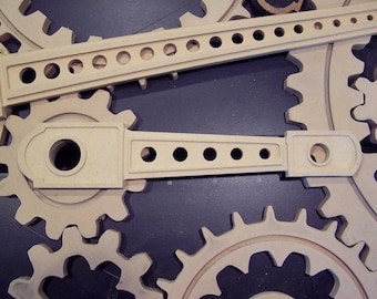 15 Inch Gear Coupling Rod for Steampunk or Modern Industrial Gears or Cogs,  Wooden Gears, Wood Gears, Sprocket Pulley Gear Wall Cog