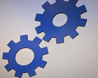 Two Gears 24 inch diameter- one 9 tooth one ten tooth.