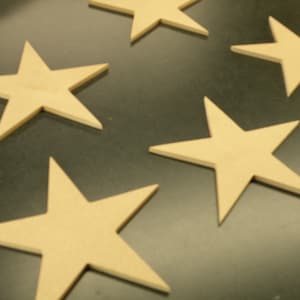 Wood Star Five Point Seven Inches