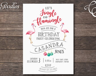 Let/'s Jingle y puente de Navidad flamingle flamencos Divertido Regalo De Navidad engañosos superior