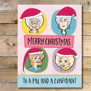 Golden Girls Weihnachtskarte - DIGITAL - Instant Download - Freundin, Pal und eine Vertraute, Swarovski, Blanche, Dorothy, Rose, Golden Girls - B