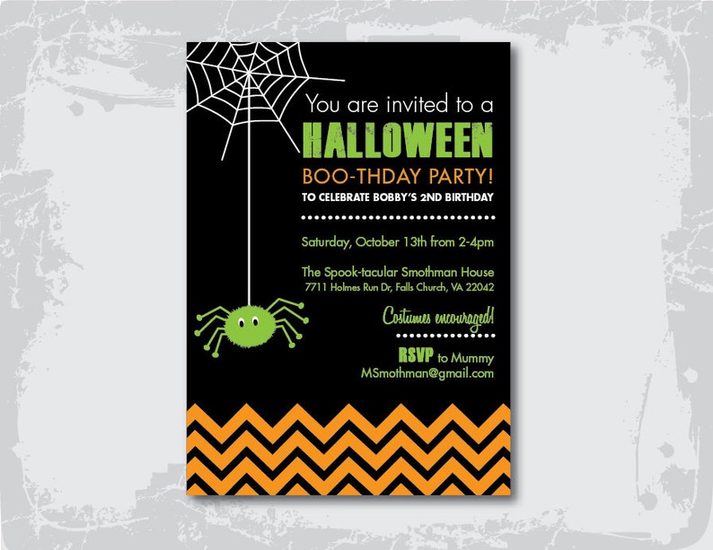 Halloween Birthday Party Invitation | Etsy